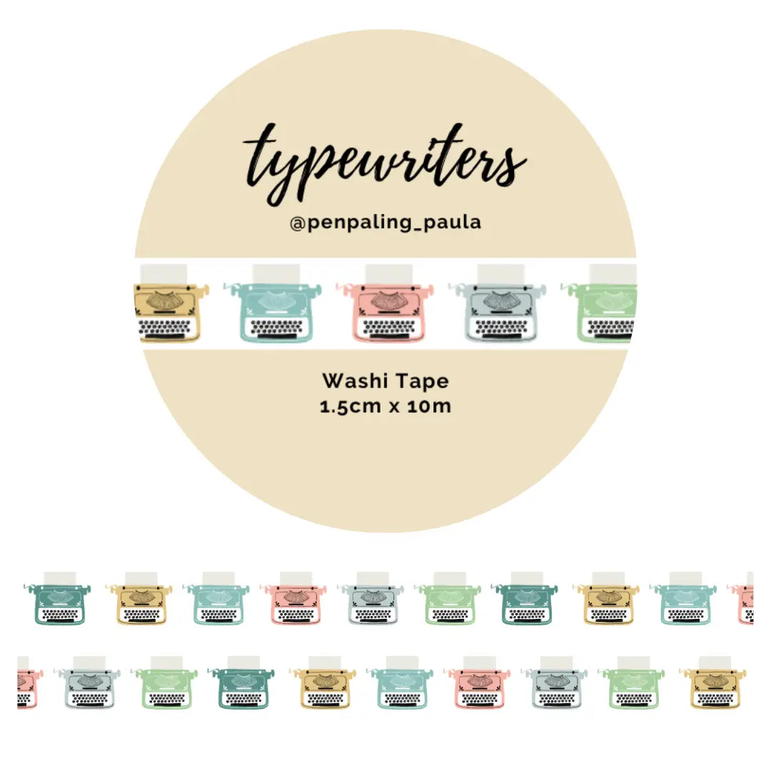 Typewriters Washi Tape