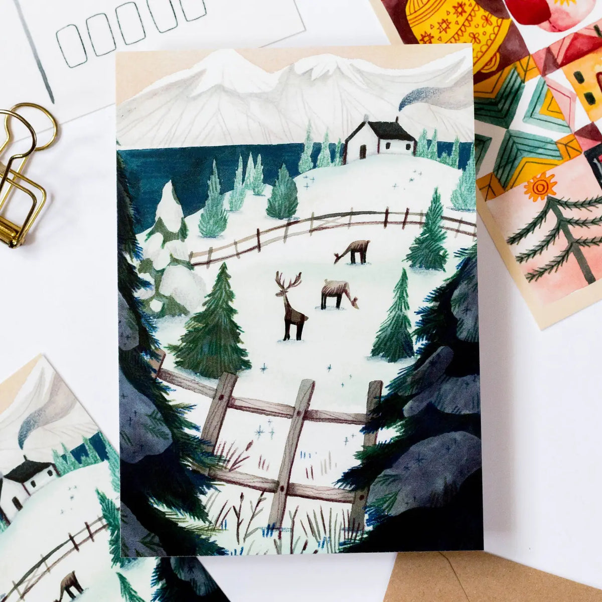 Winter Meadow Postcard