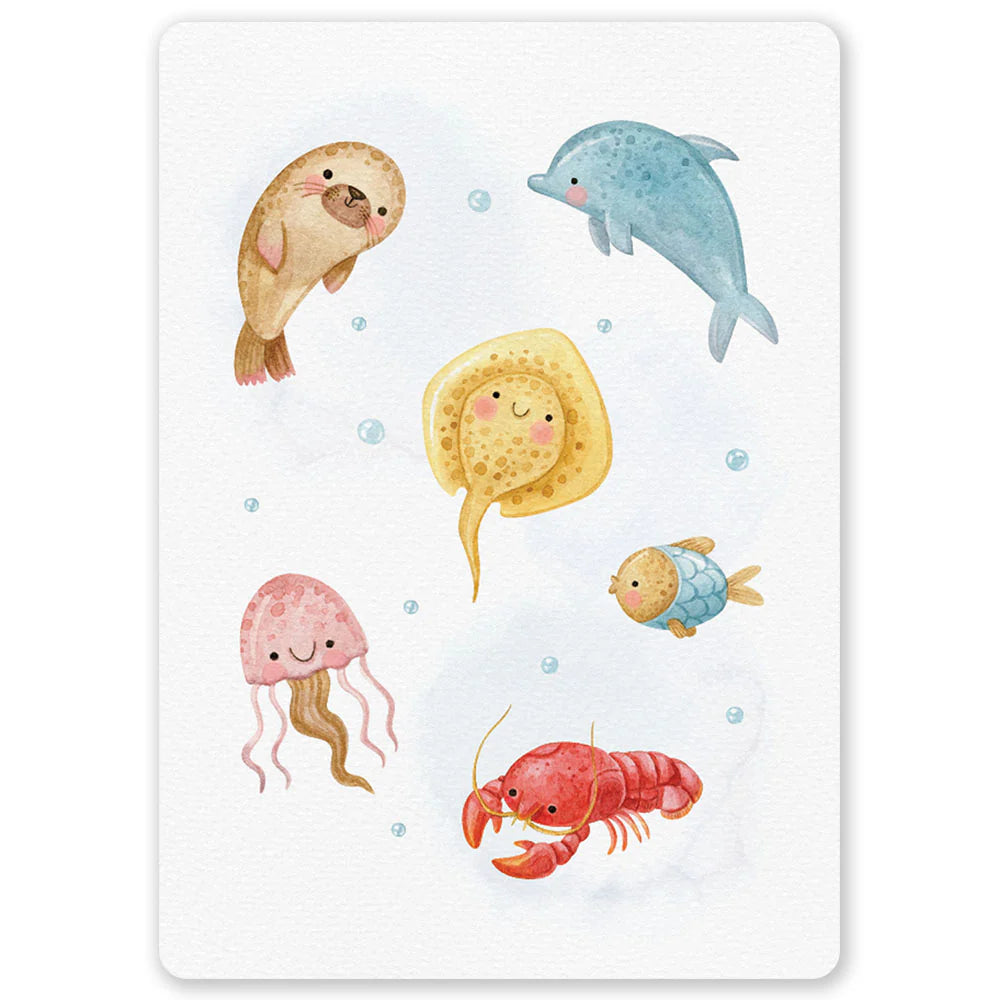 Sea Animals Postcard