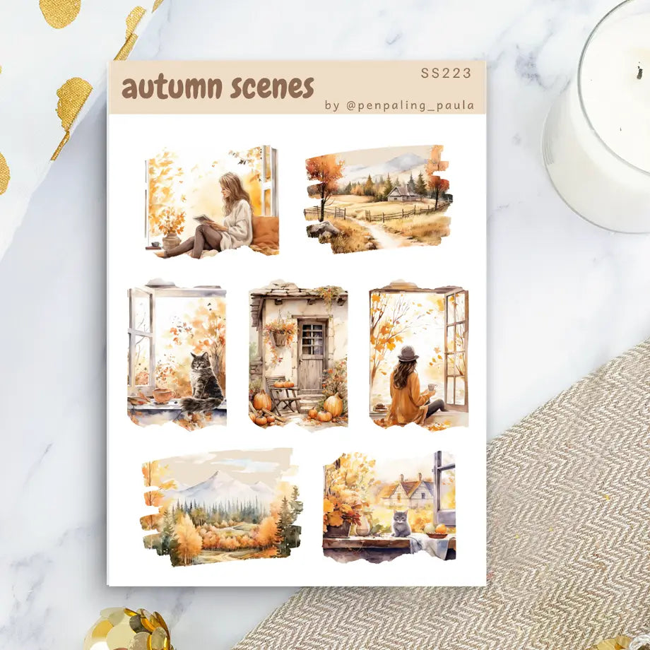 Autumn Scenes Sticker Sheet