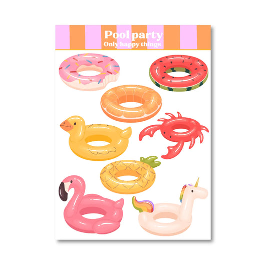 Pool Party Sticker Sheet