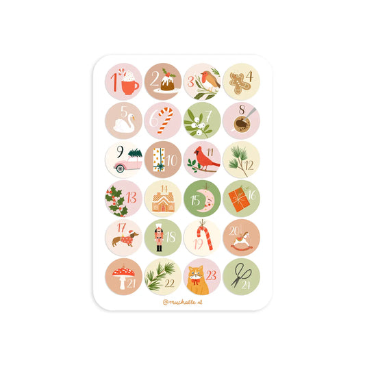 Advent Calendar Sticker Sheet