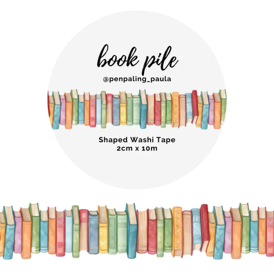 Book Pile Shaped Washi Tape