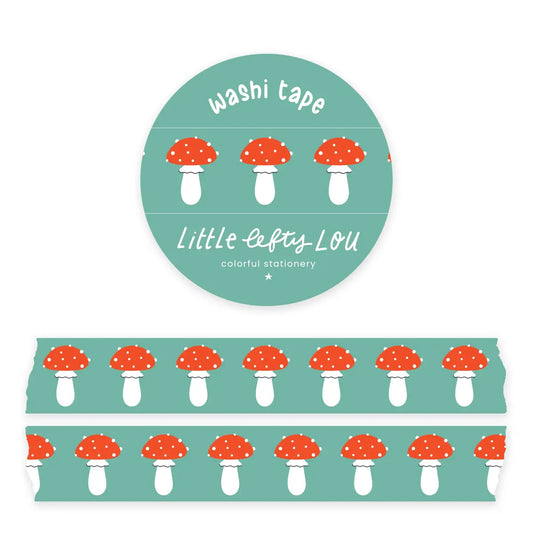 Teal Mushroom Washi Tape