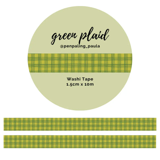 Green Plaid Washi Tape