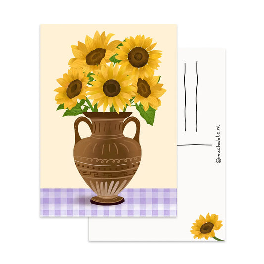 Sunflower Vase Postcard