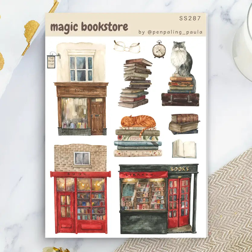 Magic Bookstore Sticker Sheet
