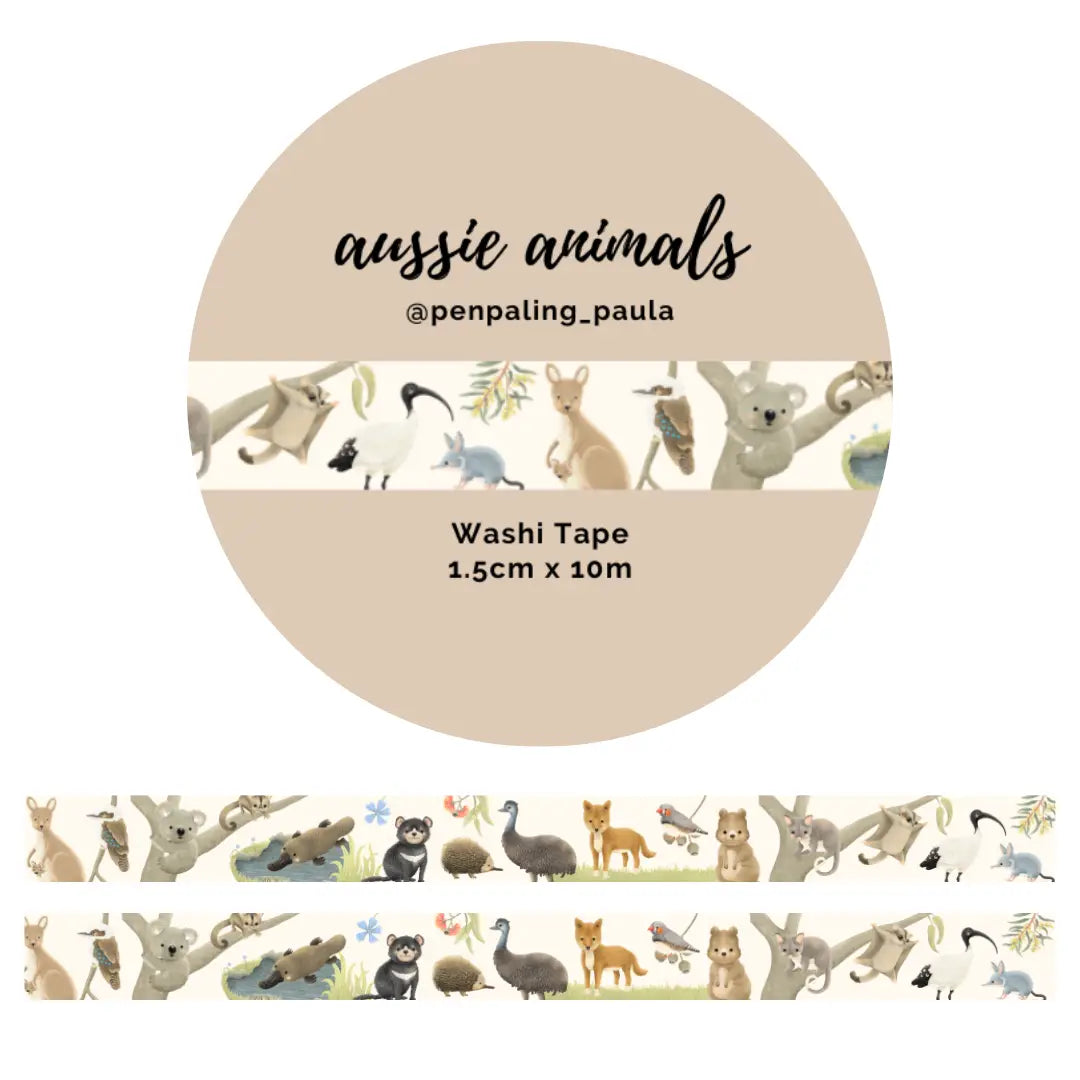 Aussie Animals Washi Tape