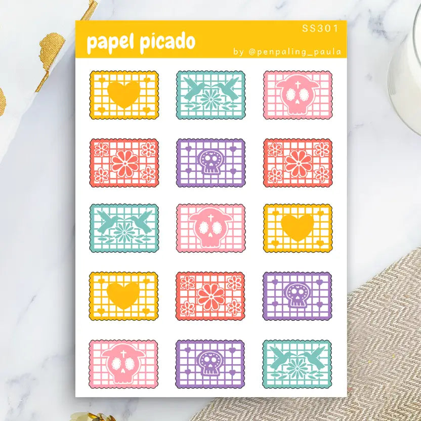 Paper Picado Sticker Sheet