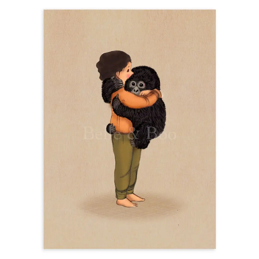 Belle & Boo Postcard "Baby Gorilla"