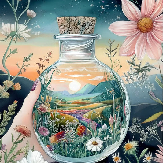 Fantasy in a Bottle Postcard