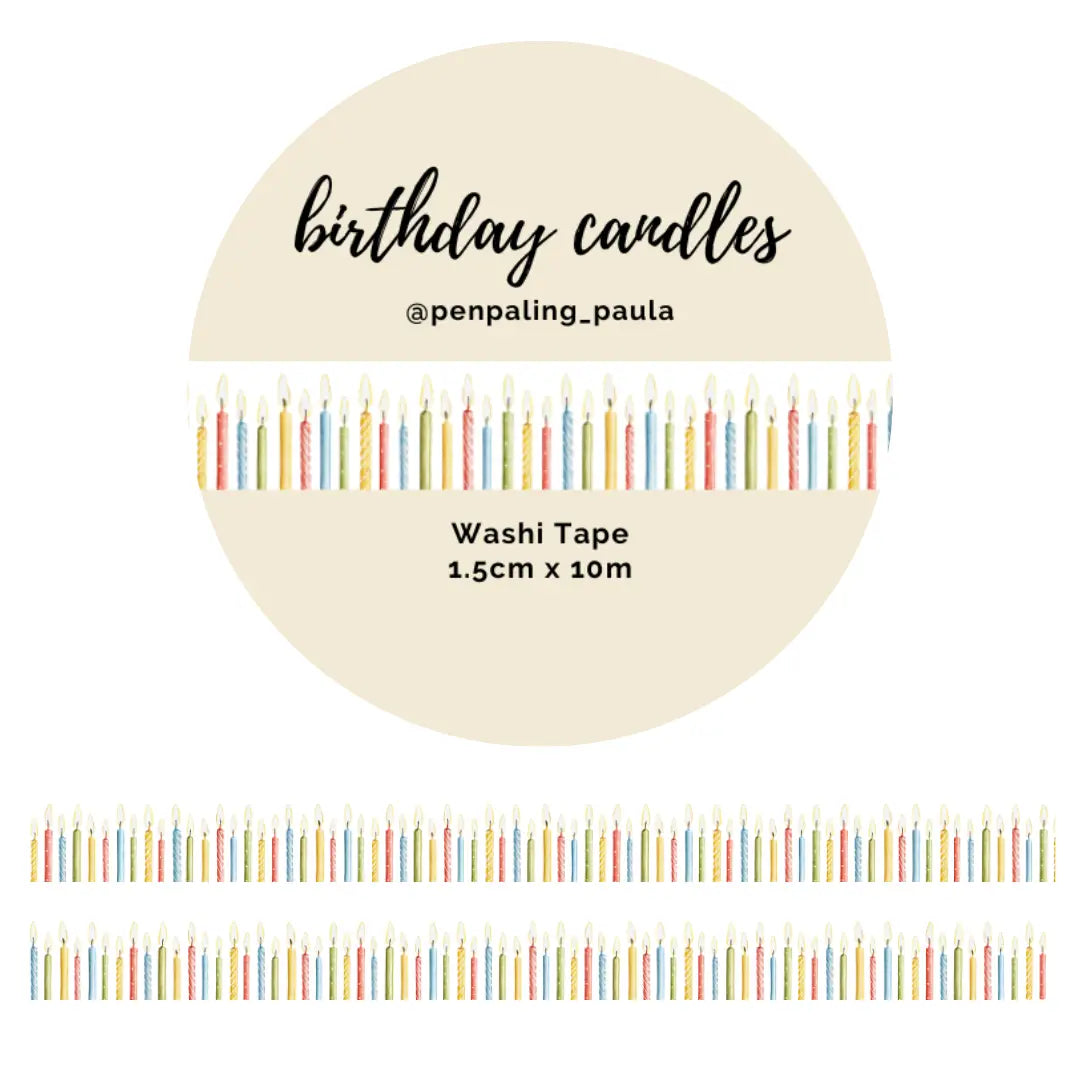 Birthday Candles Washi Tape