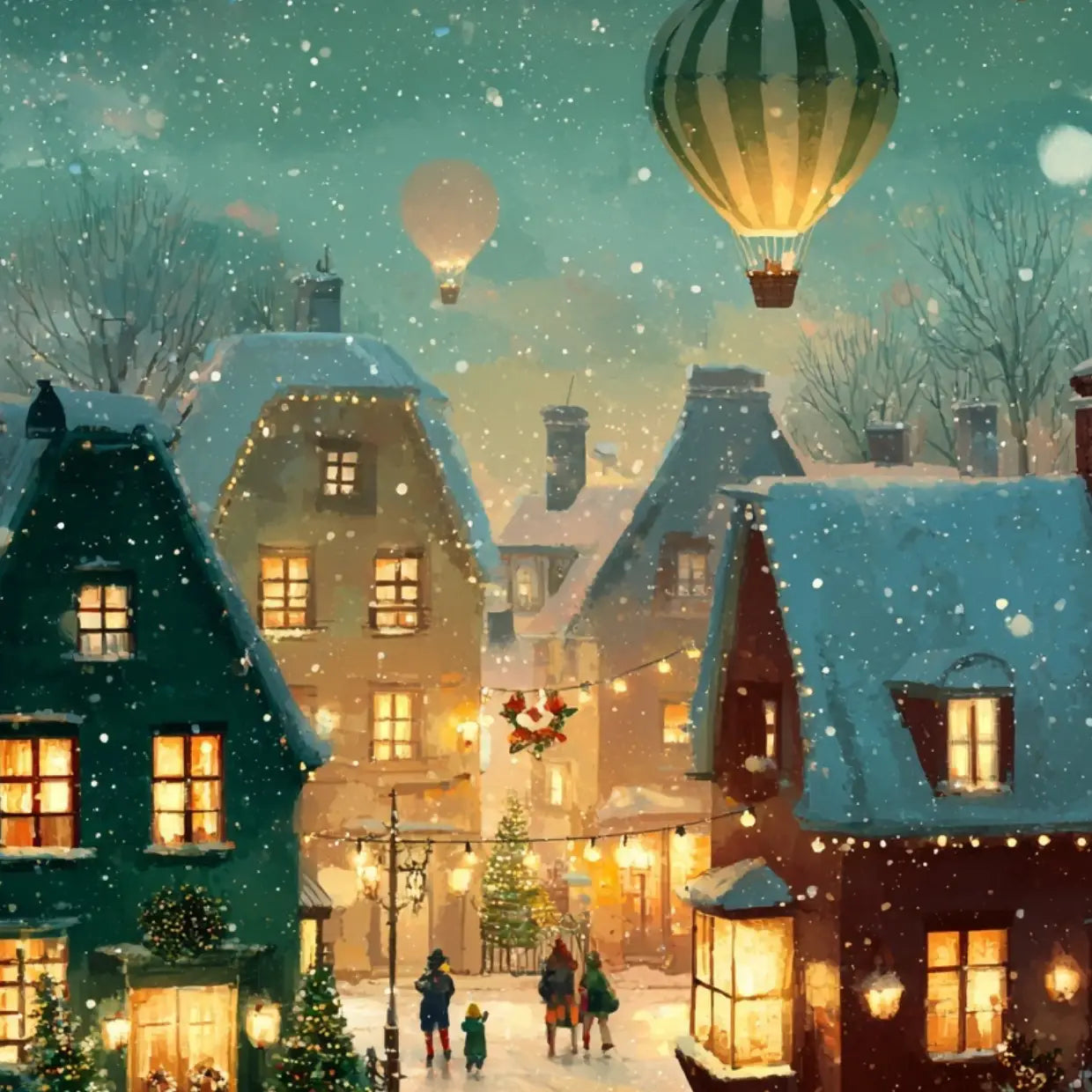 Christmas Village No. 3 Postcard
