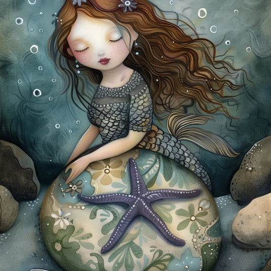 Mermaid Starfish Postcard