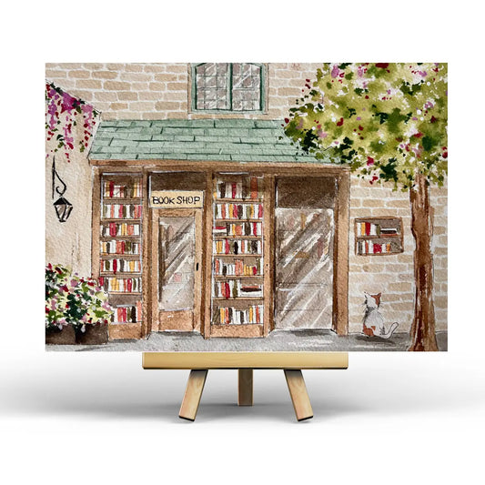 Spring Bookstore Postcard
