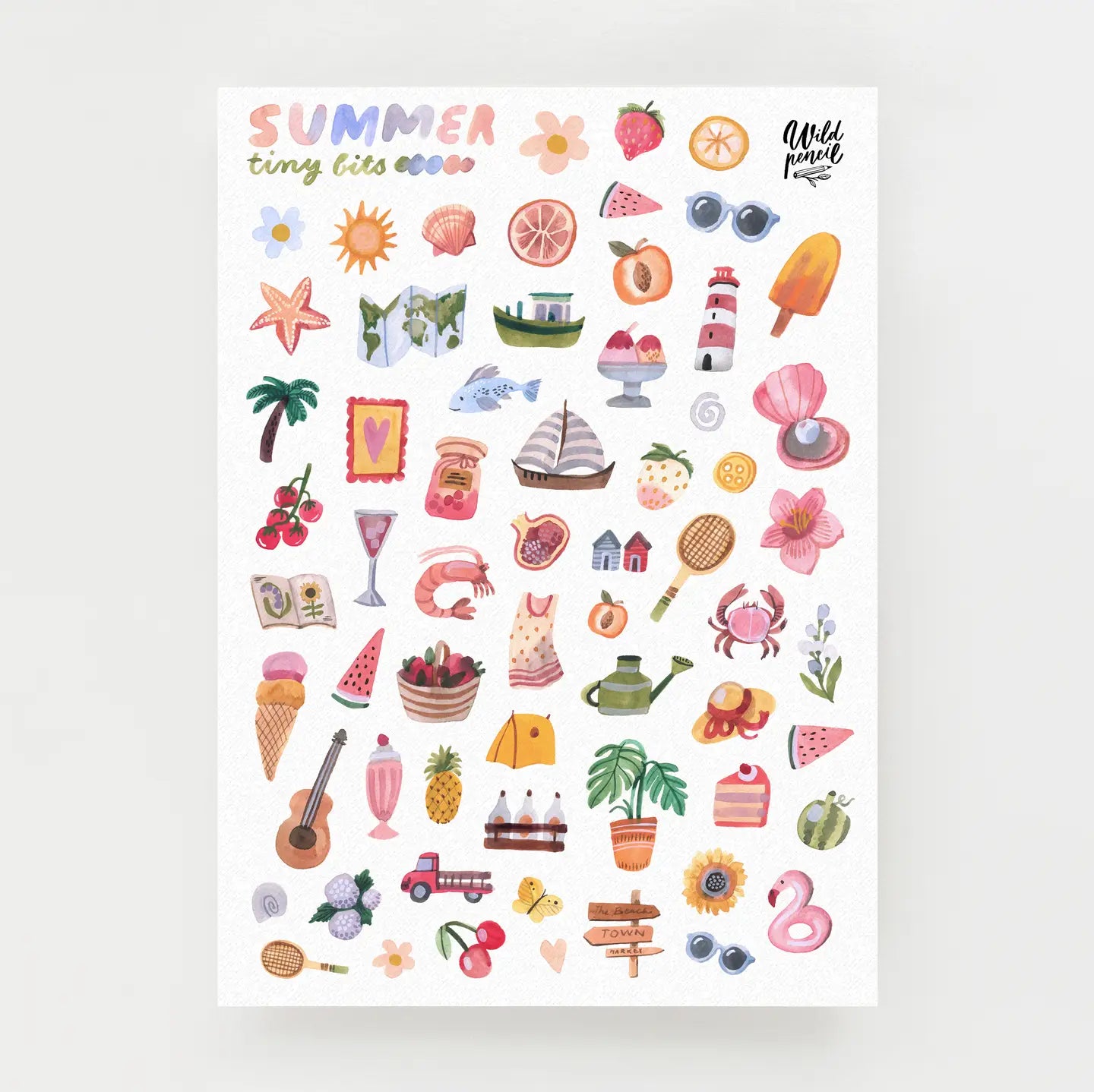Summer Tiny Bits Sticker Sheet