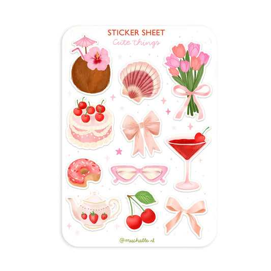 Girly Things Sticker Sheet