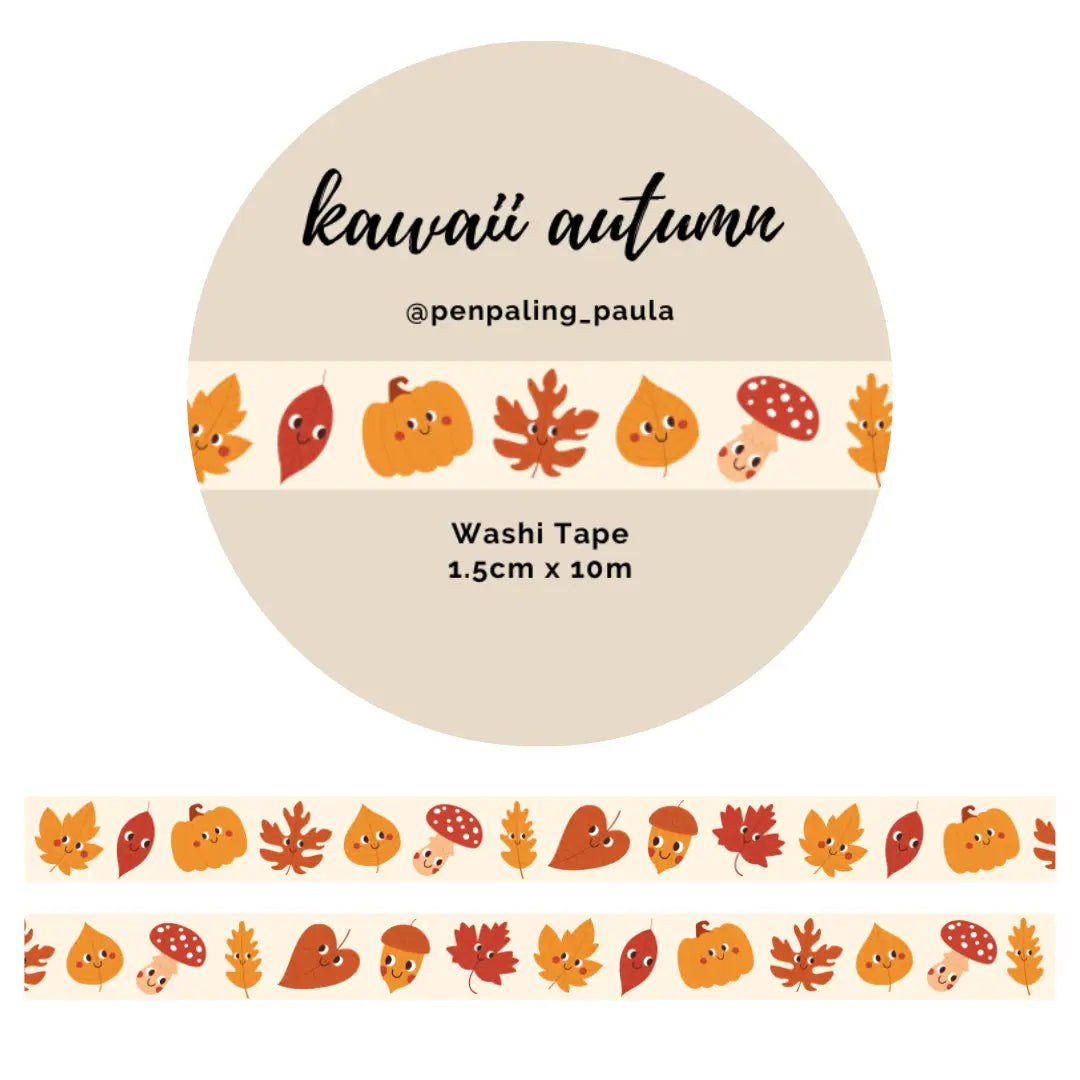 Kawaii Autumn Washi Tape