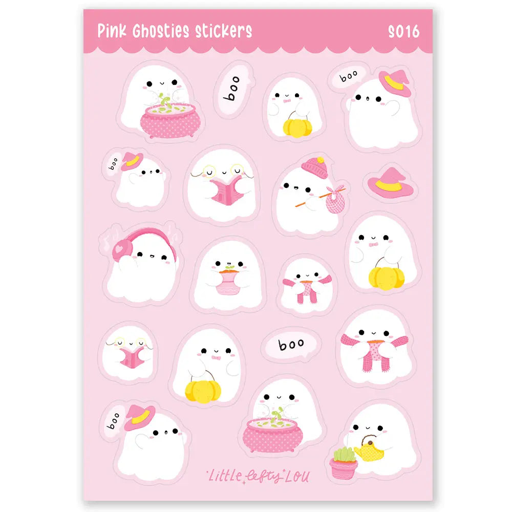 Holo Glitter Ghost Sticker Sheet