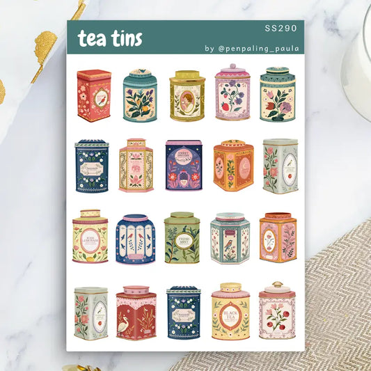 Tea Tins Sticker Sheet