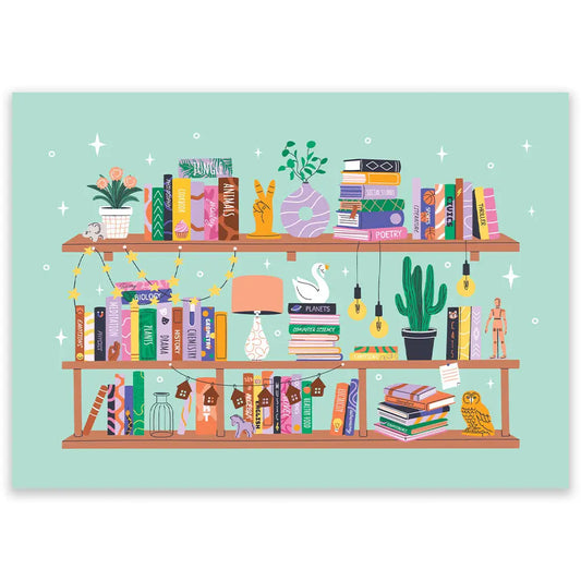 Bookshelf Postcard