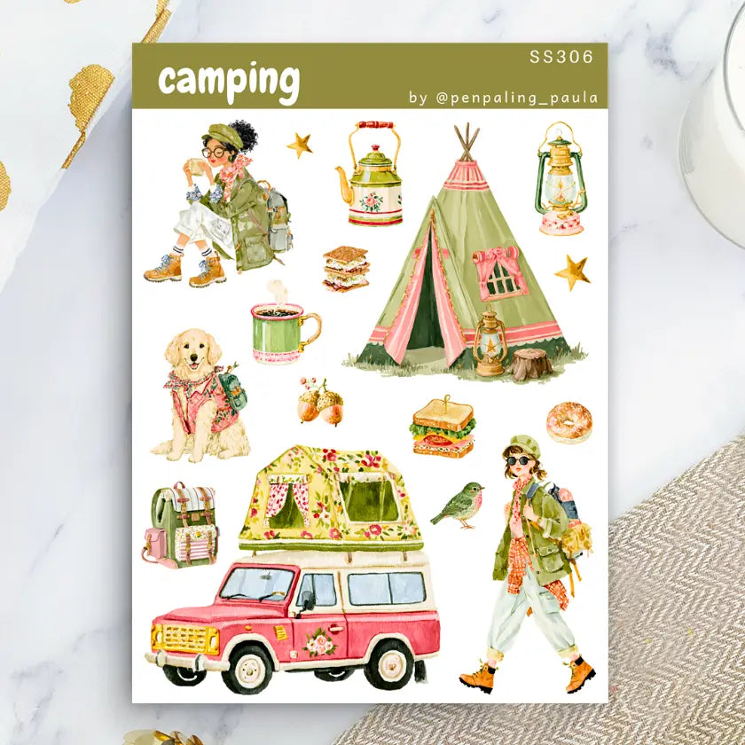 Camping Sticker Sheet