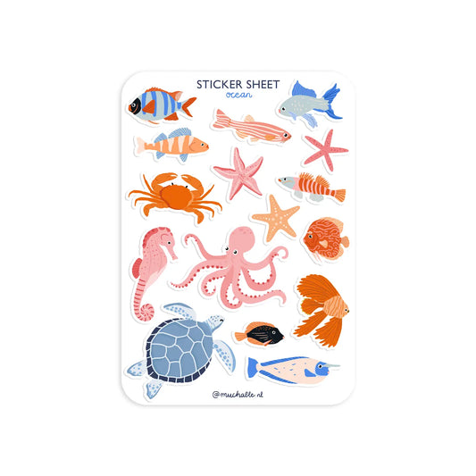 Ocean Creatures Sticker Sheet