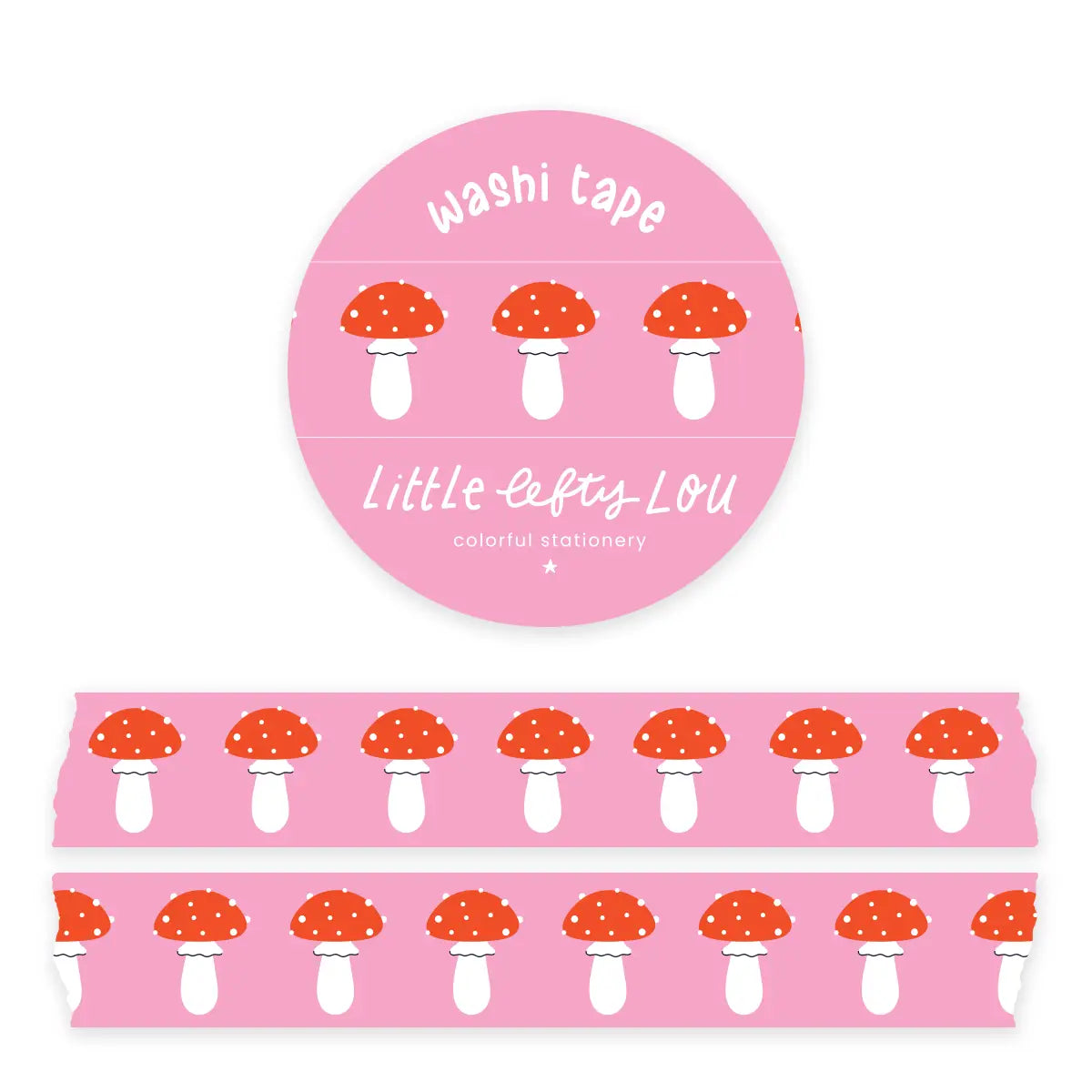 Pink Mushroom Washi Tape