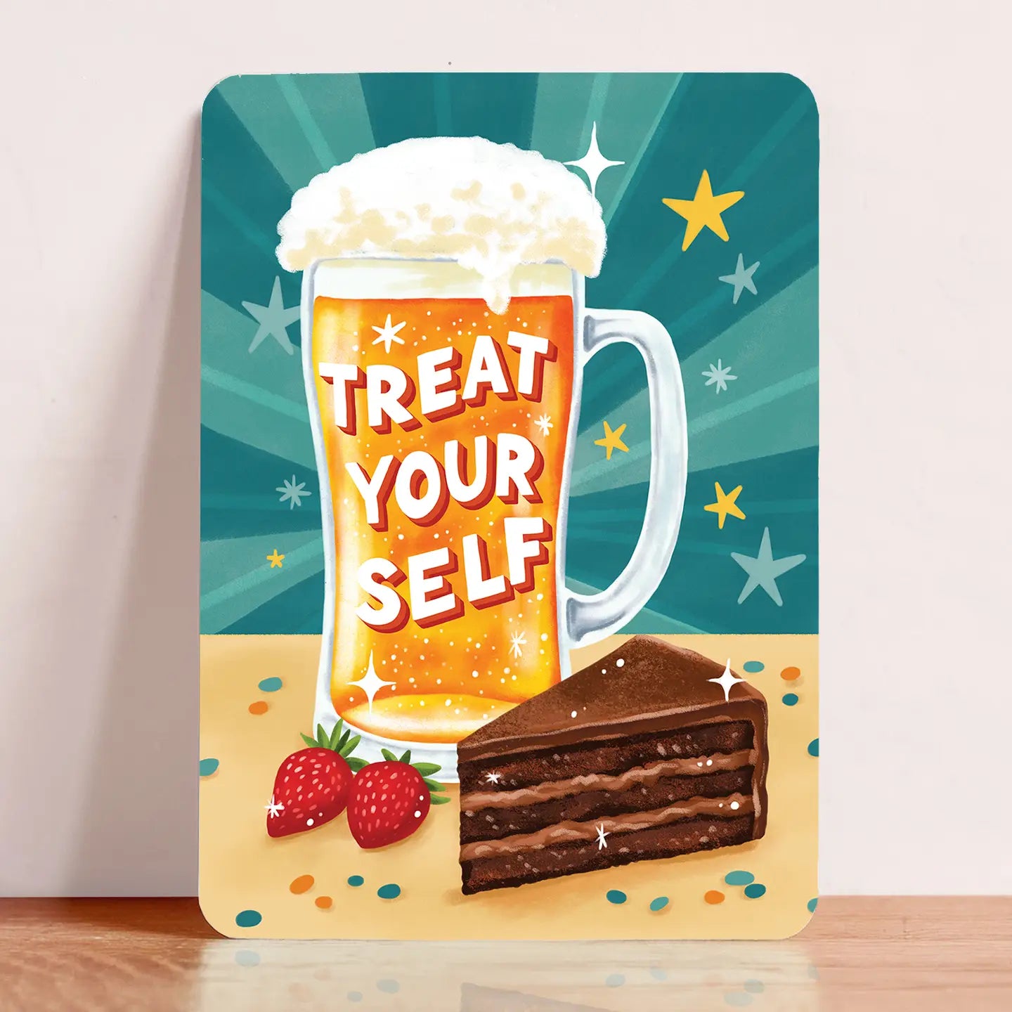 Treat Yourself Birthday Postcard