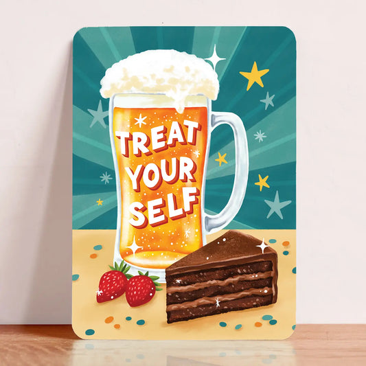 Treat Yourself Birthday Postcard