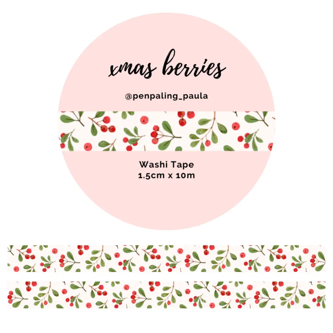 X-Mas Berries Washi Tape