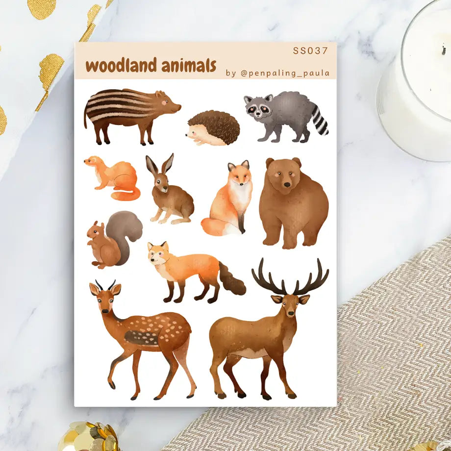 Woodland Animals Sticker Sheet