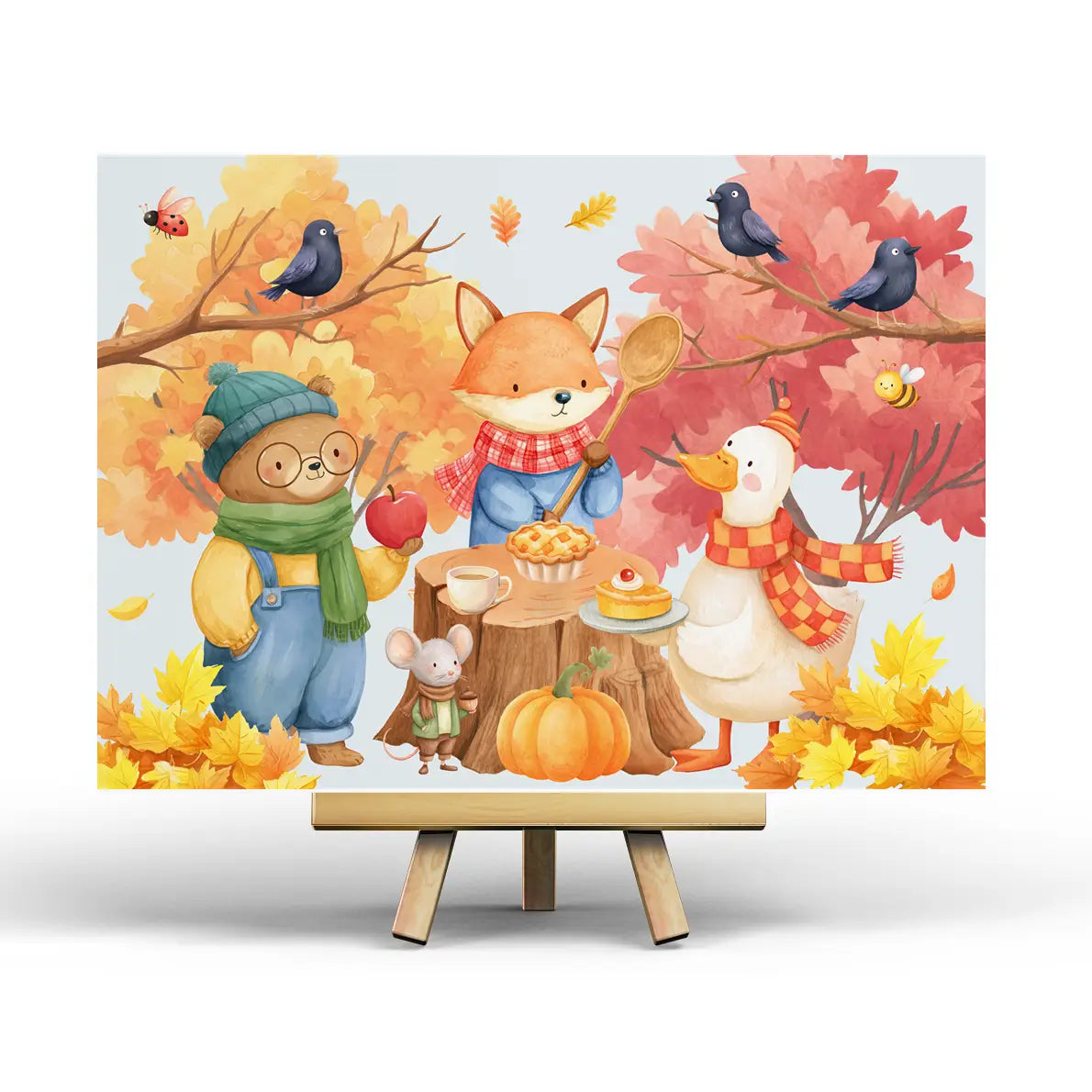 Autumn Creatures Postcard