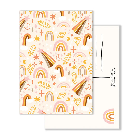 Boho Rainbows Postcard