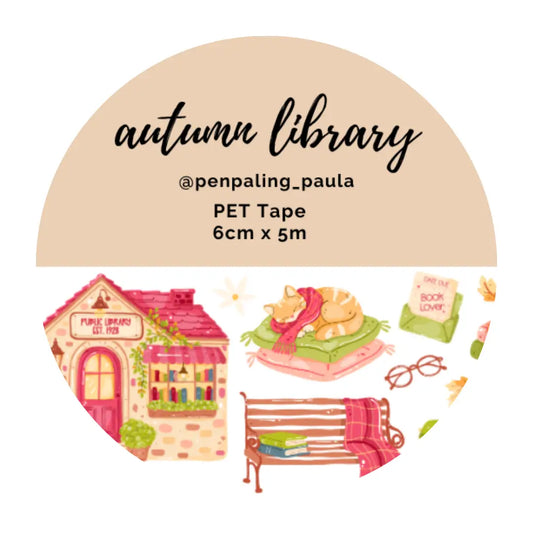 Autumn Library PET Tape PRE-CUT