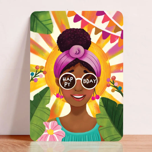 Happy Birthday Sunglasses Postcard