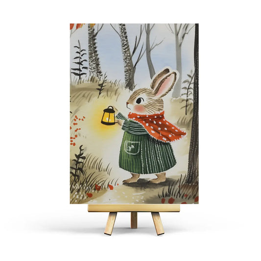 Lantern Rabbit Postcard