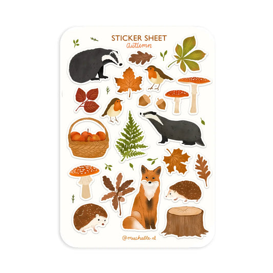 Cute Animals Sticker Sheet