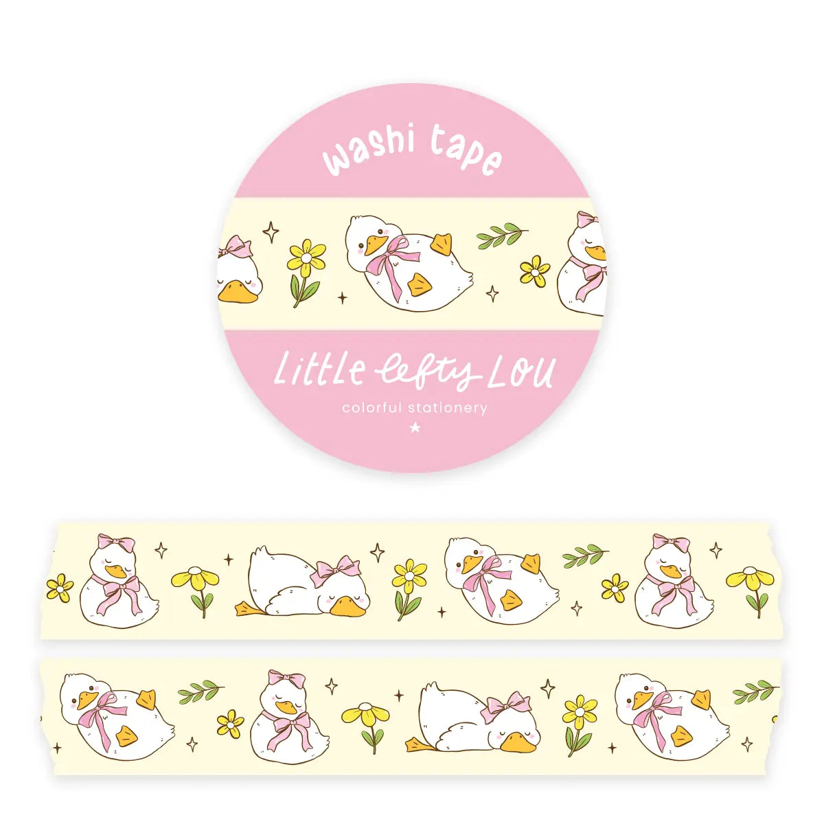 Duckies with Bows Washi Tape