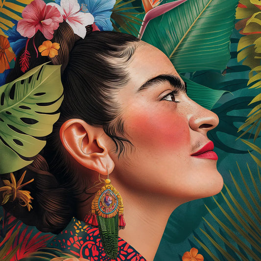 Frida with Earrings