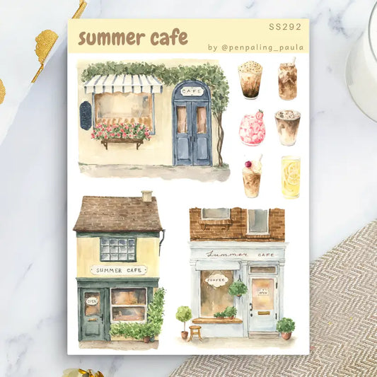 Summer Cafe Sticker Sheet