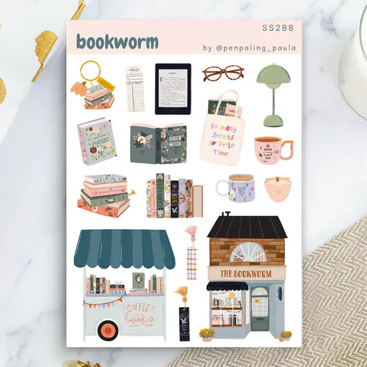 Bookworm Sticker Sheet