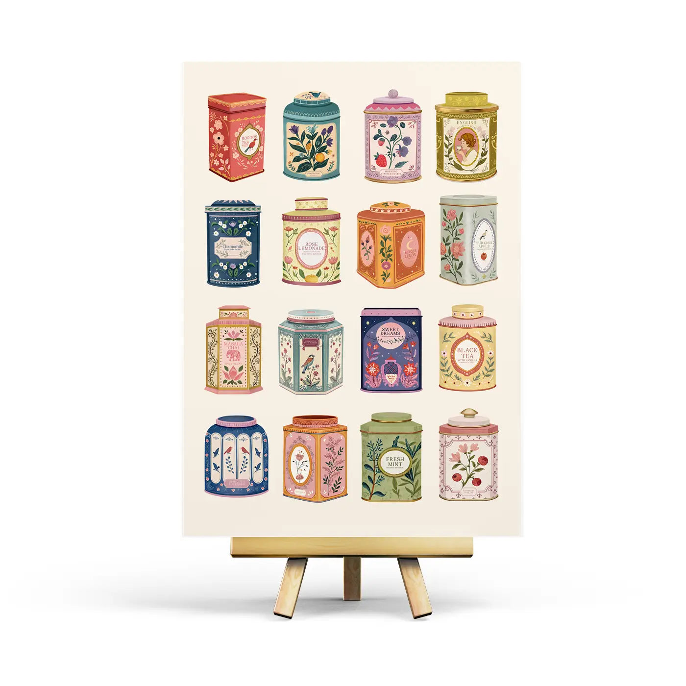 Tea Tins Postcard