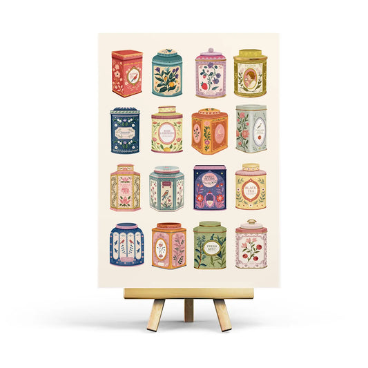 Tea Tins Postcard