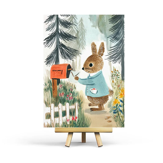 Rabbit Mailbox Postcard