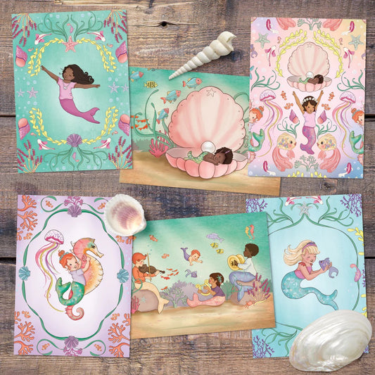 Belle & Boo Postcard: Mermaid Set