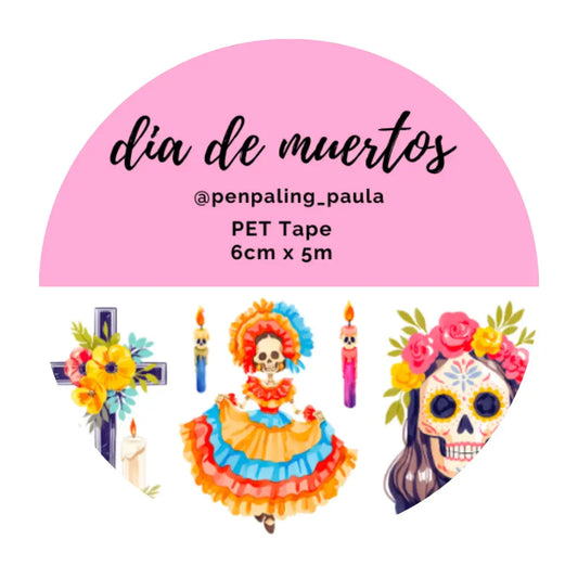 Dia De Muertos PET Tape PRE-CUT
