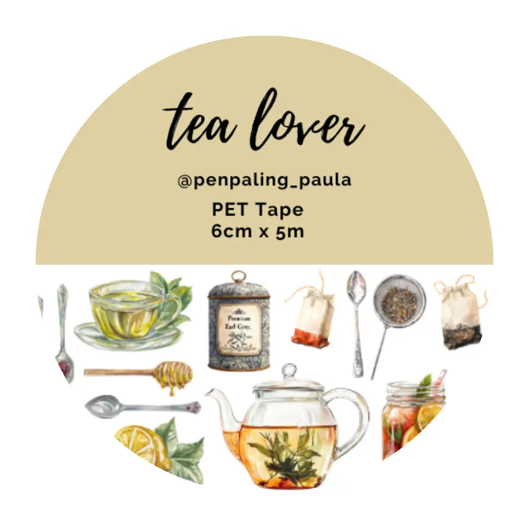 Tea Lover PET Tape PRE-CUT