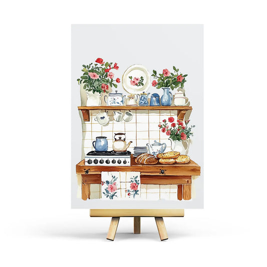Spring Kitchen Postcard