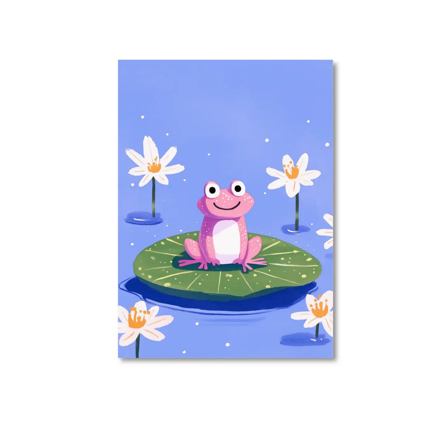 Frog on a Lilly Pad Postcard